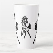 A Frisky Jumping Horse in the Wild Milchtasse (Vorderseite)