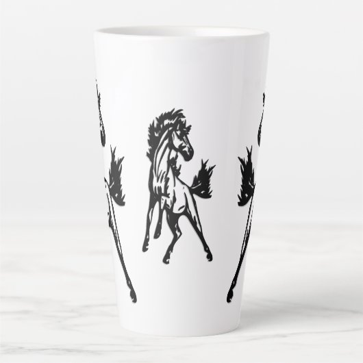 A Frisky Jumping Horse in the Wild Milchtasse (Vorderseite)