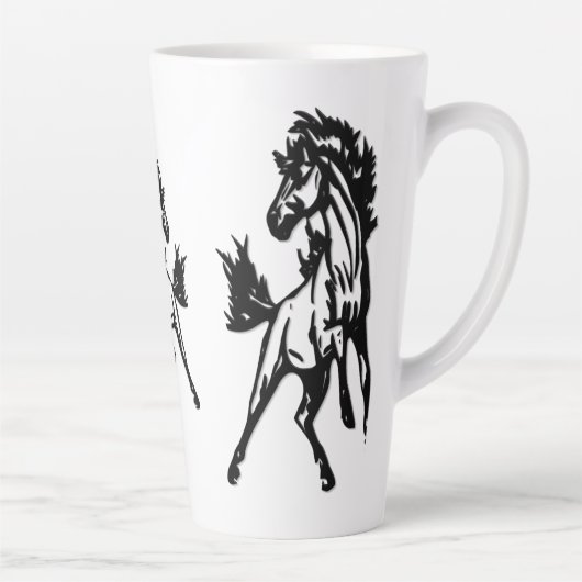 A Frisky Jumping Horse in the Wild Milchtasse (Rechts)