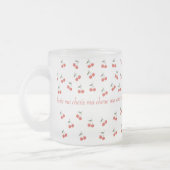 A frosted glass mug with cherry pattern mattglastasse (Links)