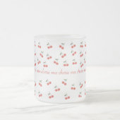 A frosted glass mug with cherry pattern mattglastasse (Mittel)
