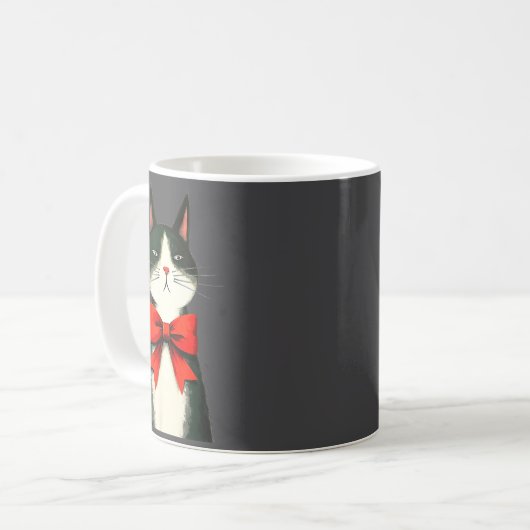 A Frumpy Holiday Cat Fun Design  Kaffeetasse (Vorderseite Links)