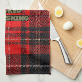 A fun and bold illustration of a cool bass geschirrtuch (Viertel Falte)