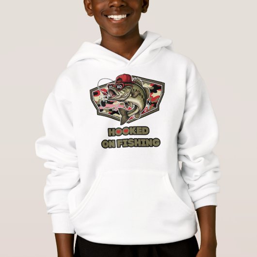 A fun and bold illustration of a cool bass  hoodie (Vorderseite)