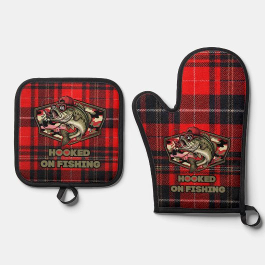 A fun and bold illustration of a cool bass ofenhandschuh & Topflappen-Set (Vorderseite)