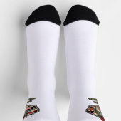 A fun and bold illustration of a cool bass socken (Oben)