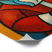 A fun Picasso-esque Santa Poster (Ecke)