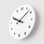 a fun tick tock face clock runde wanduhr (Winkel)