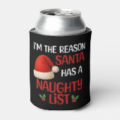 A funny Christmas naughty list design Dosenkühler (Kanne Vorderseite)