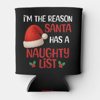 A funny Christmas naughty list design Dosenkühler