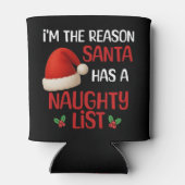 A funny Christmas naughty list design Dosenkühler (Rückseite)