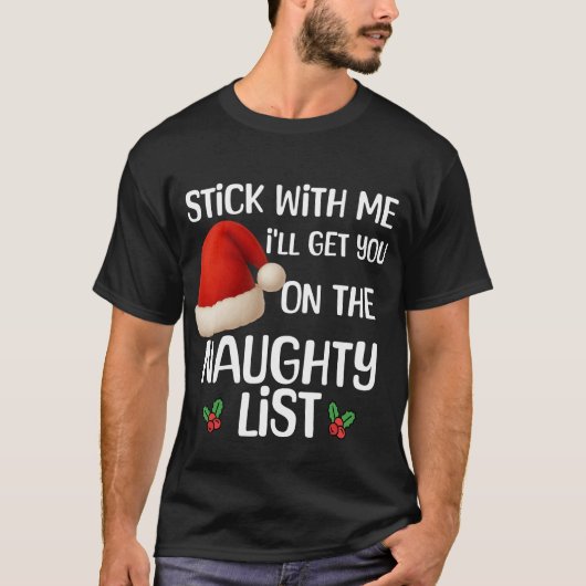 A funny Christmas naughty list design T-Shirt (Vorderseite)