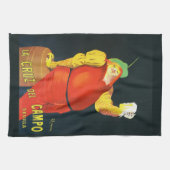 A Funny Fat Lady Drinking Beer Geschirrtuch (Horizontal)