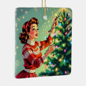 A Funny Sarcastic and Nostalgic Retro Christmas Keramikornament (Rechts)