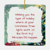 A Funny Sarcastic and Nostalgic Retro Christmas Keramikornament (Rückseite)