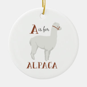 A für Alpaca Keramik Ornament