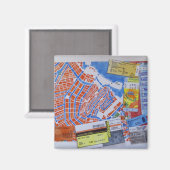 A für Amsterdam-Magnet Magnet (Vorderseite/Rückseite)