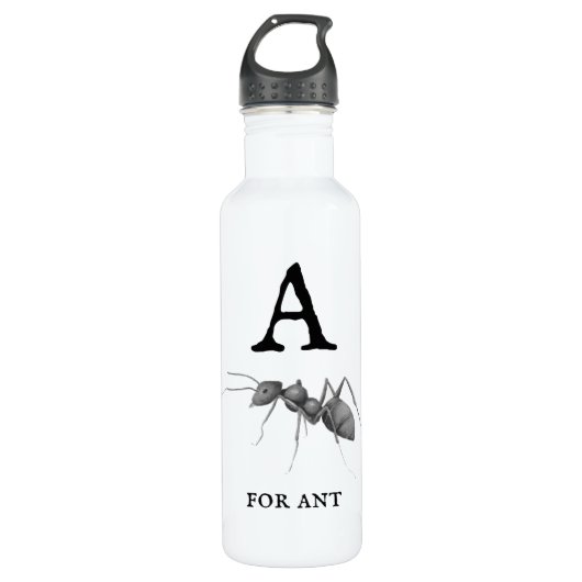 ‚A‘ für Ant Edelstahlflasche (Vorderseite)