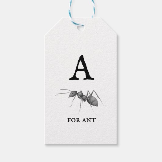 ‚A‘ für Ant Geschenkanhänger (Vorderseite)