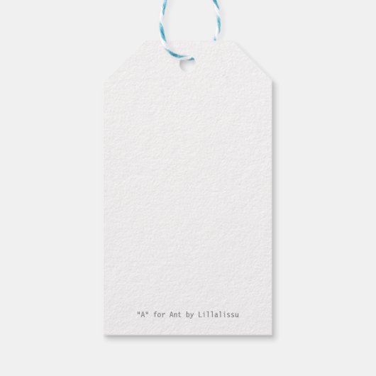 ‚A‘ für Ant Geschenkanhänger (Rückseite)