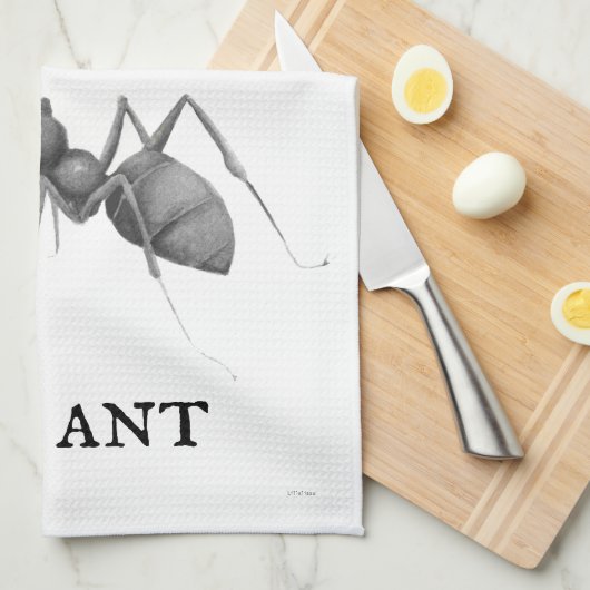 ‚A‘ für Ant Geschirrtuch (Viertel Falte)