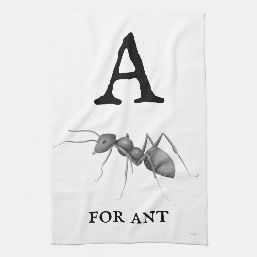 ‚A‘ für Ant Geschirrtuch (Vertikal)