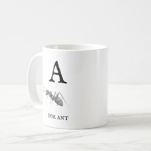 ‚A‘ für Ant  Kaffeetasse (Vorderseite Links)