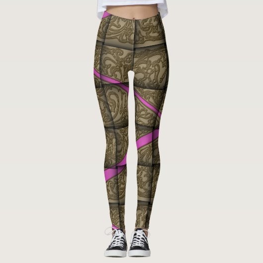 A für Phantastische Yogopflanzen Leggings (Vorderseite)
