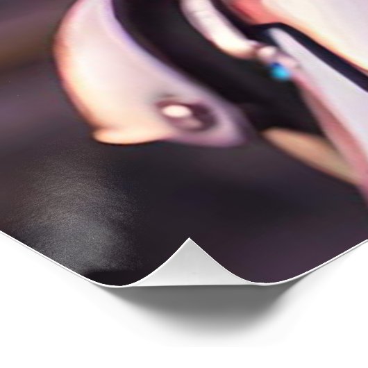 A Futuristic Sunset Portrait Poster (Ecke)