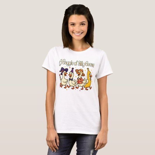 A Gaggle of Silly Geese in Full Costume Chaos T-Shirt (Vorne ganz)