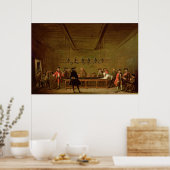 A Game of Billiards, c.1720-26 Poster (Küche)