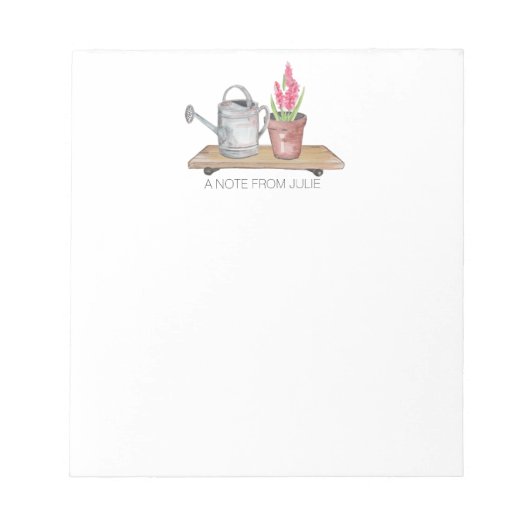 A Garden Vignette 5,5" x 6" Notepad - 40 Seiten Notizblock (Vorderseite)