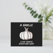 A Garlic A Day Garlic Vegetable Cook Postkarte (Stehend Vorderseite)
