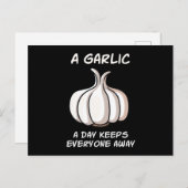 A Garlic A Day Garlic Vegetable Cook Postkarte (Vorne/Hinten)