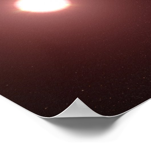A gas giant planet orbiting a red dwarf star poster (Ecke)