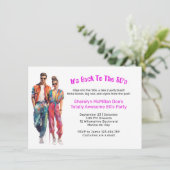 A Gen Z Totally 80er Party Einladung (Stehend Vorderseite)