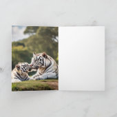 A Gentle Bond – White Tigers Greeting Card Karte (Innenseite)