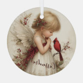 A Gentle Spirit in Holiday Stillness Ornament Aus Glas (Rückseite)