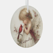 A Gentle Spirit in Holiday Stillness Ornament Aus Glas (Vorderseite Rechts)