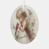 A Gentle Spirit in Holiday Stillness Ornament Aus Glas (Vorderseite links)