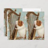 A Gentle Tune – Artistic Guinea Pig Postcard Postkarte (Vorne/Hinten)