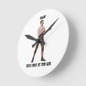 A Genuine Overly Manly Man Runde Wanduhr (Winkel)