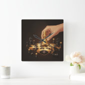 A Geometria do Poder Quadratische Wanduhr (Zuhause)