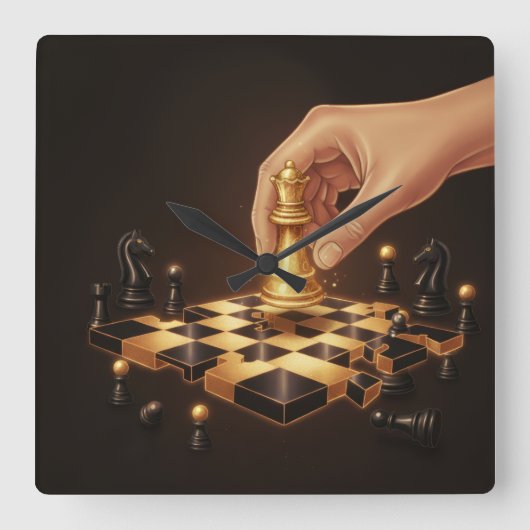 A Geometria do Poder Quadratische Wanduhr (Vorderseite)