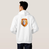 A GEOMETRIC LION Hoodie (Schwarz voll)