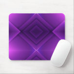 A geometric, purple mouse pad featuring layered mousepad<br><div class="desc">A geometric, purple mouse pad featuring layered diamond shapes with a gradient effect. The modern design is eye-catching and bright.</div>