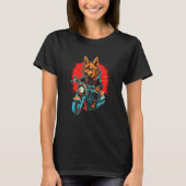 A German Shepherd dog riding a motorcycle T-Shirt (Vorderseite)