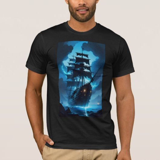 a ghost ship, a pirate ship, a foggy ship, the Fly T-Shirt (Vorderseite)