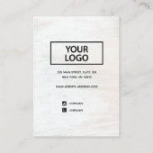 A Gift for You Add Logo White Wood Earring Display Visitenkarte (Rückseite)