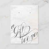 A Gift for You Add Logo White Wood Earring Display Visitenkarte (Vorderseite)